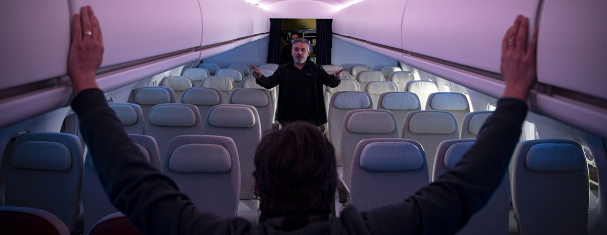 Tournage du film de démonstration du décor avion LF7