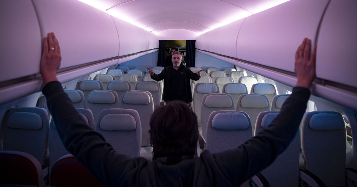 interior view of the aricraft mockup