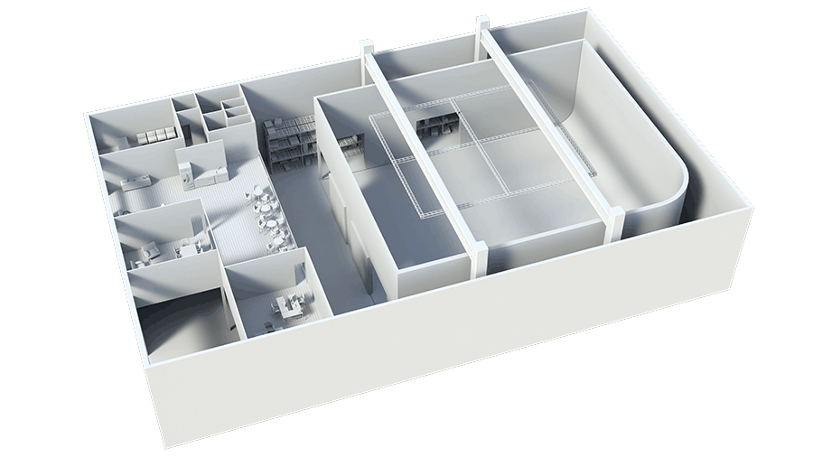 Vue 3D du studio de tournage  Le Grand Set