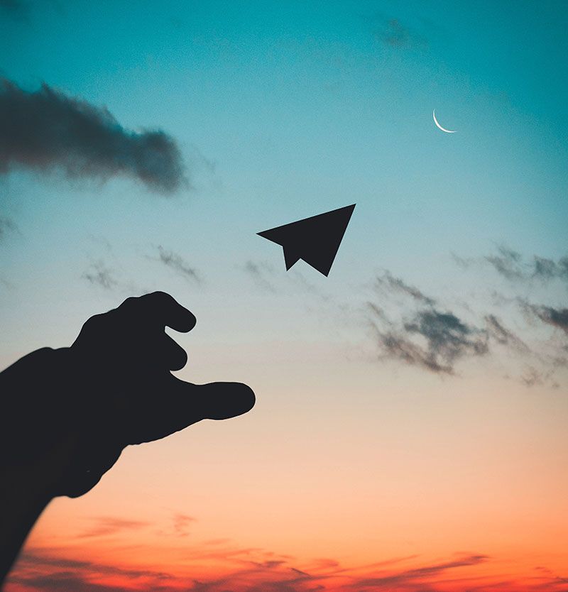 flight of a paper plane