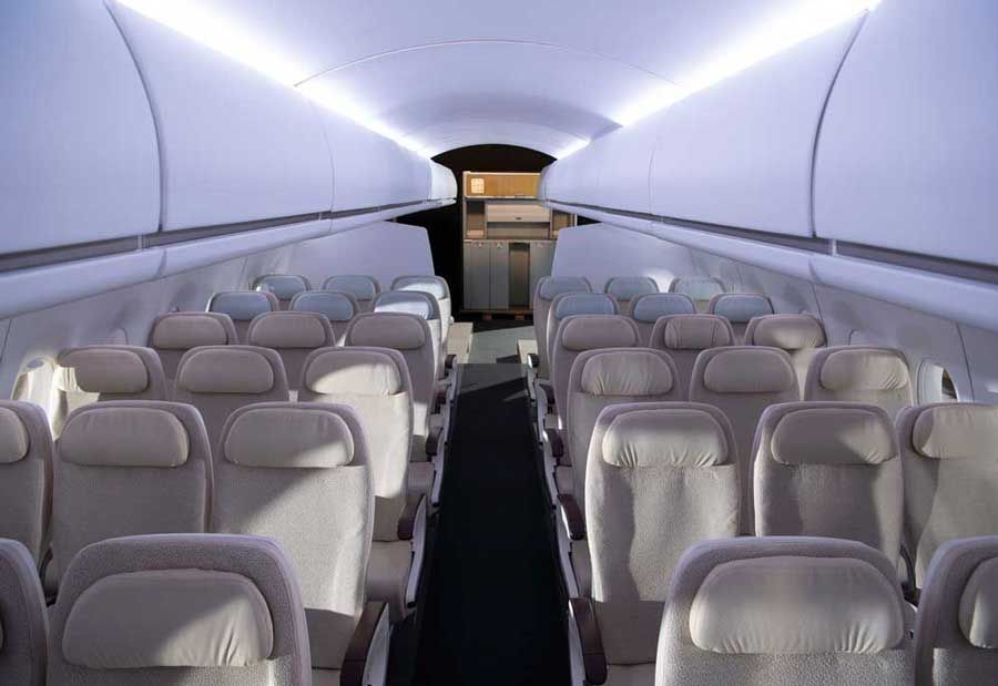 LF7 aircraft eco class cabin decor